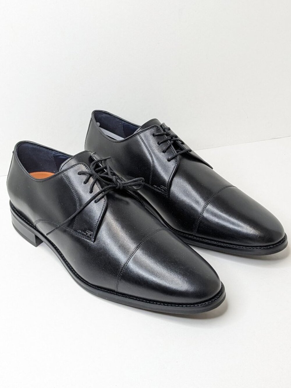 Cole Haan Lenox Hill Cap Toe Oxford Black Leather Men's 12 Wide